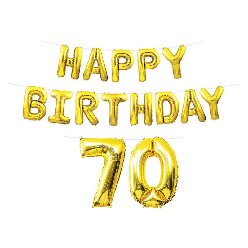 6 Pack Beistle Happy Birthday Party 70th Balloon Streamer