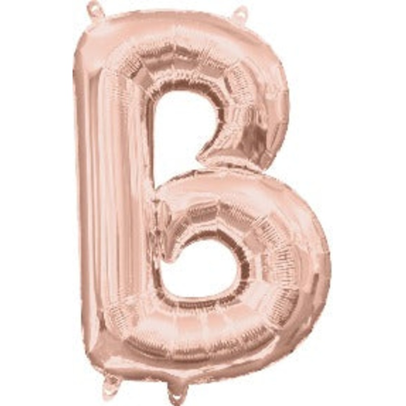 Air Filled Rose Gold Letter B Balloon