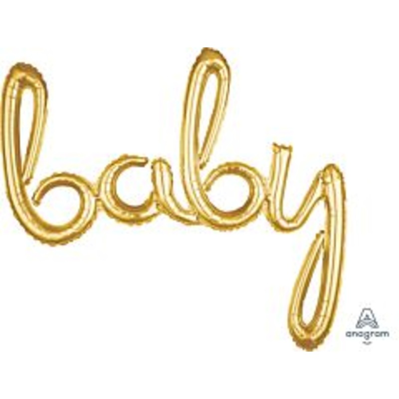 Baby Phrase Gold Balloon (Air-filled)
