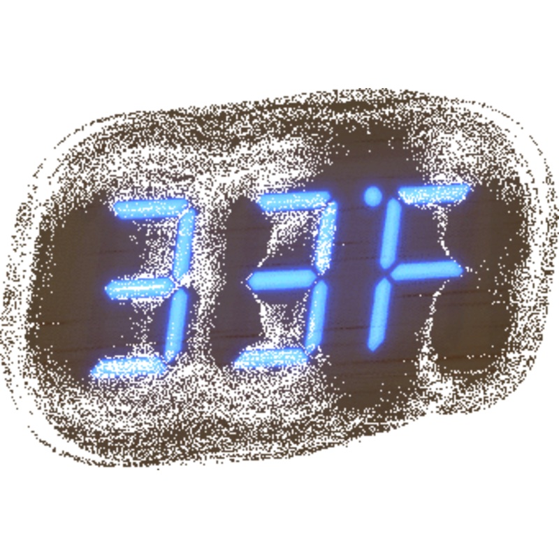 Blue LED Cube Alarm Clock with USB