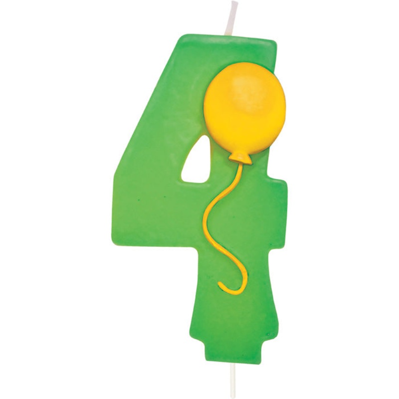 Bulk Pack of 3 #4 Balloons Candles