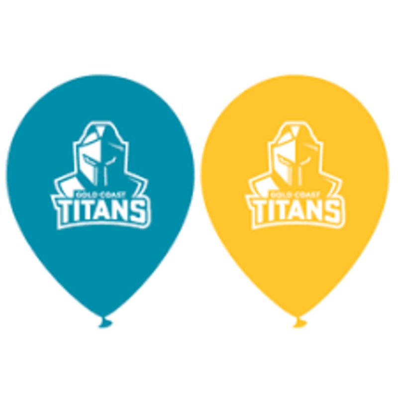 Gold Coast Titans Printed Balloons | NRL Balloons Pack of 10