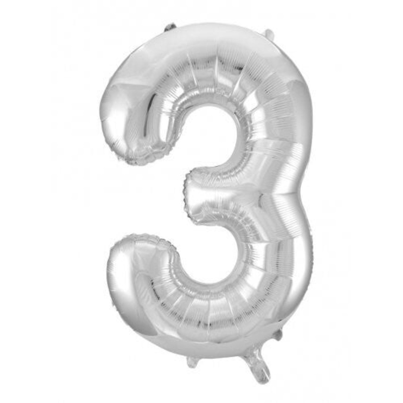 Helium Filled Jumbo Number - 3