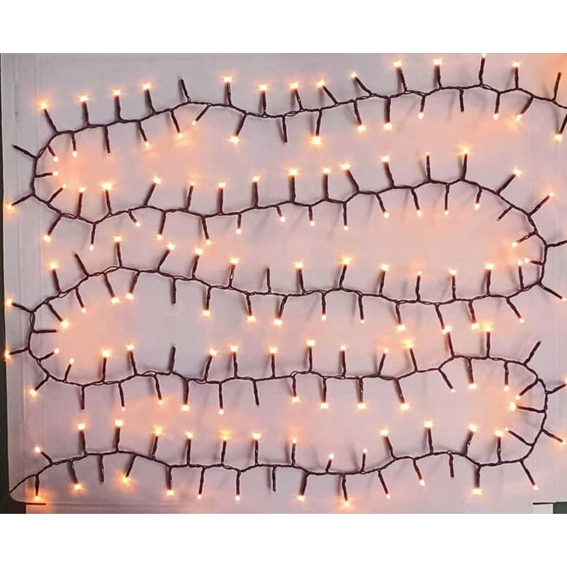 LED Twinkling Cluster Lights, Orange 200 Ct
