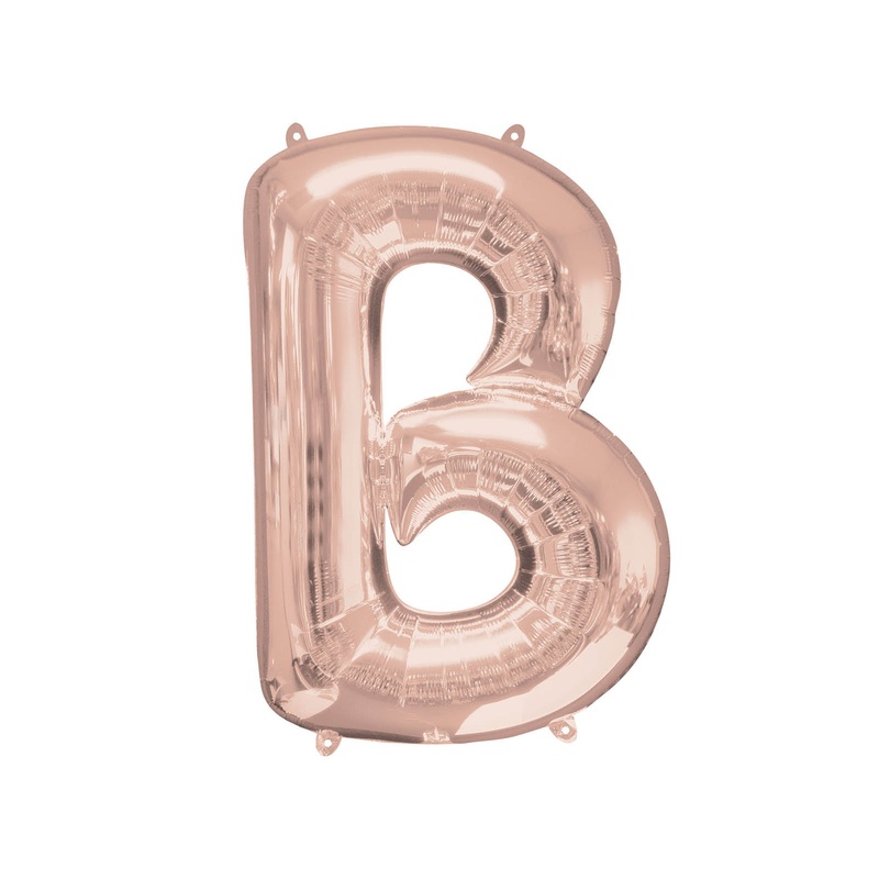 Letter B Rose Gold Air Filled Balloon