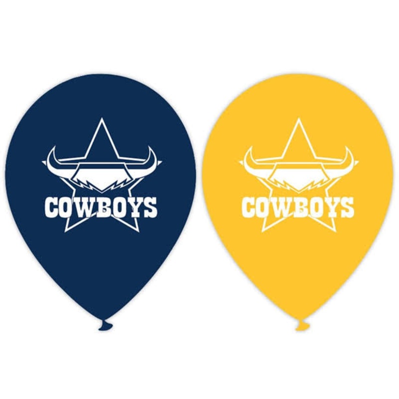 NRL Cowboys printed Balloons (10pack)