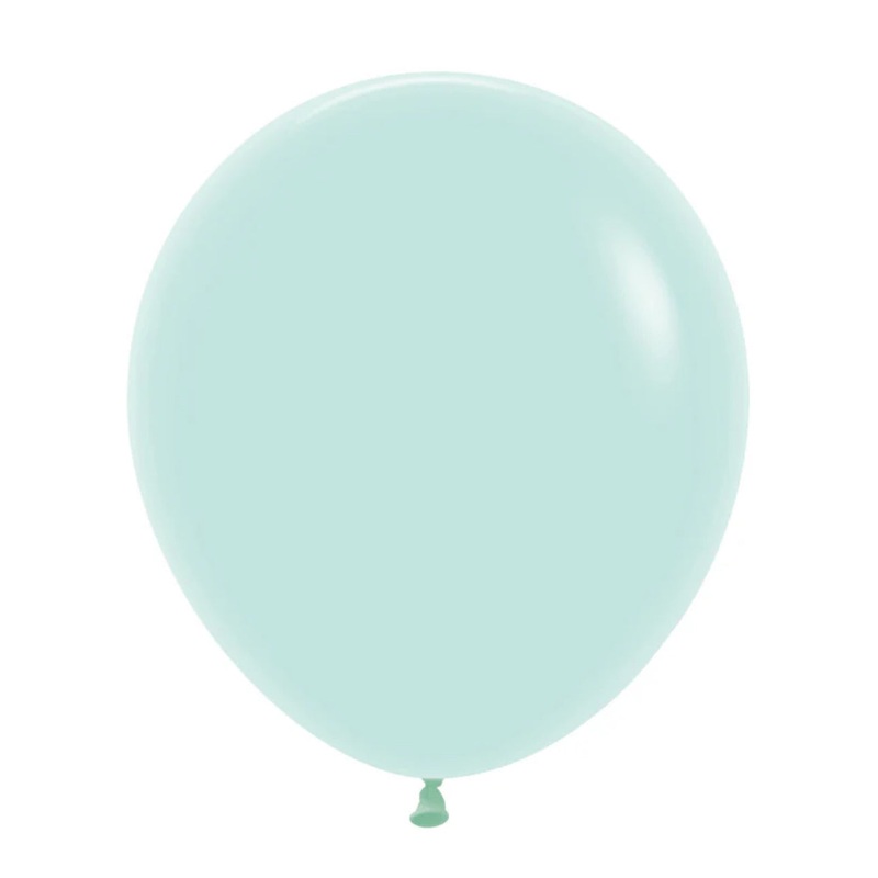 SEMPERTEX PASTEL MATTE GREEN 45CM LATEX BALLOONS (PACK OF 6)