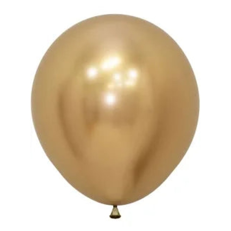 SEMPERTEX REFLEX GOLD 45CM LATEX BALLOONS (PACK OF 6)