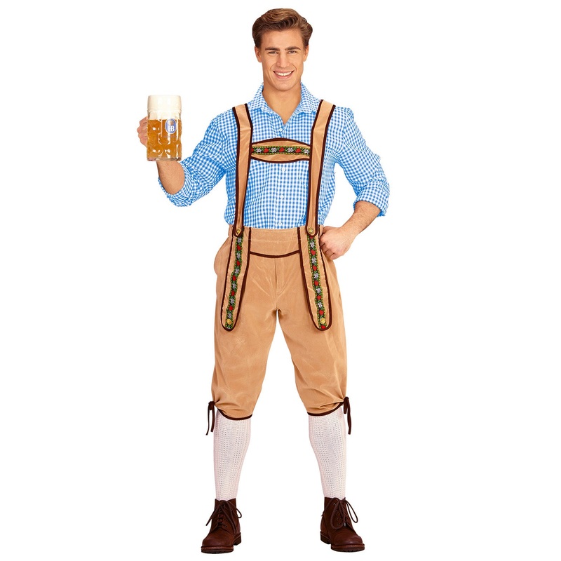 Bavarian Lederhosen Costume Light Brown