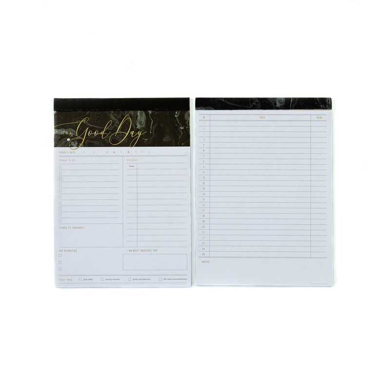 Dark Marbled Guided Notepad Set