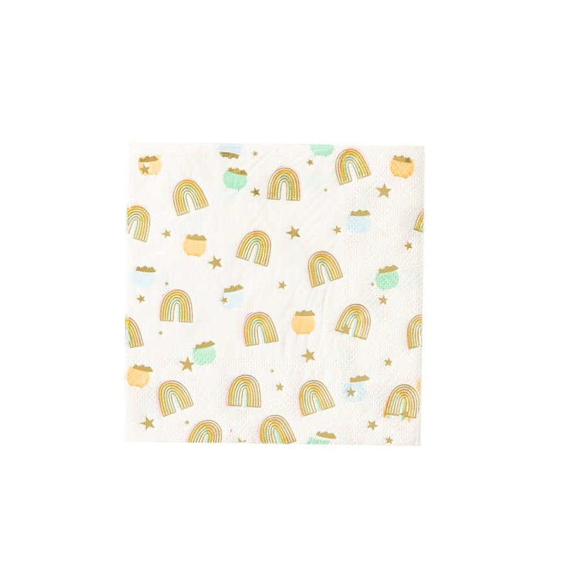 Foiled Pastel Rainbow Cocktail Napkin