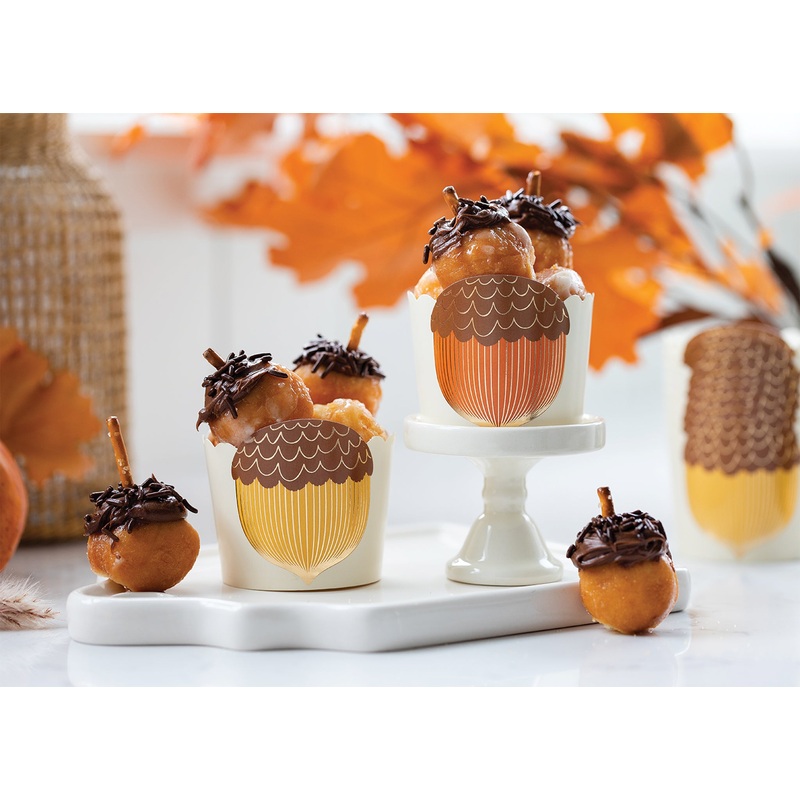 Foiled Shaped Acorns Food Cups (50 pcs)