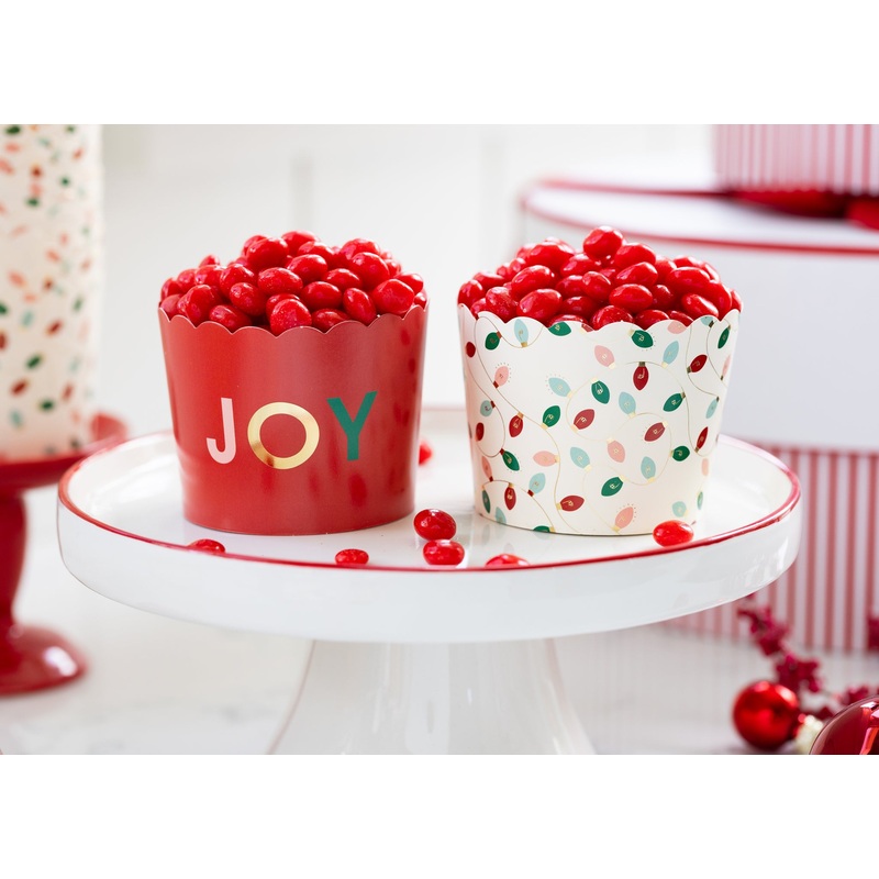 Gold Foiled Christmas Lights Food Cup (50 pcs)