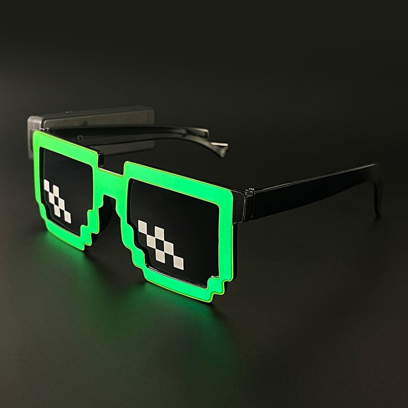 Green LED Neon Sunglasses for Adults