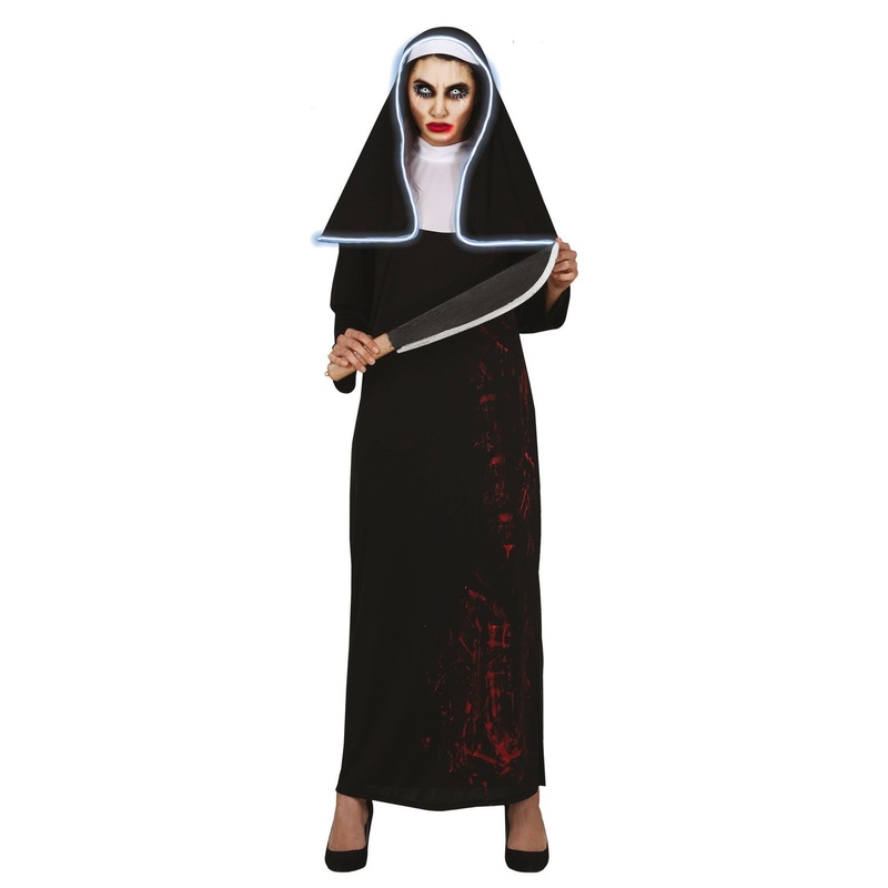 Killer Nun Costume with LED Veil