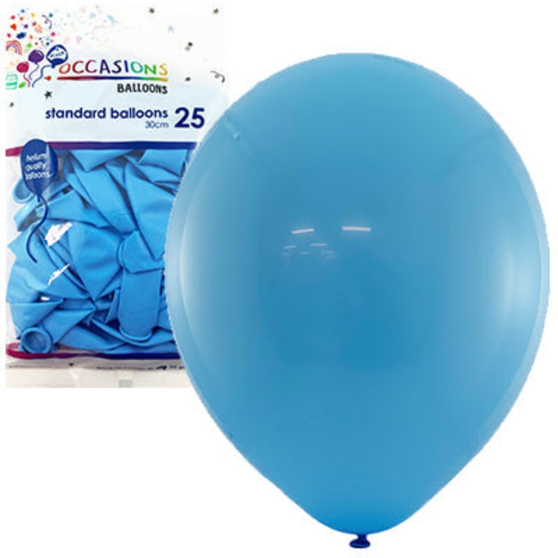 Light Blue 30cm Balloons Pack of 25