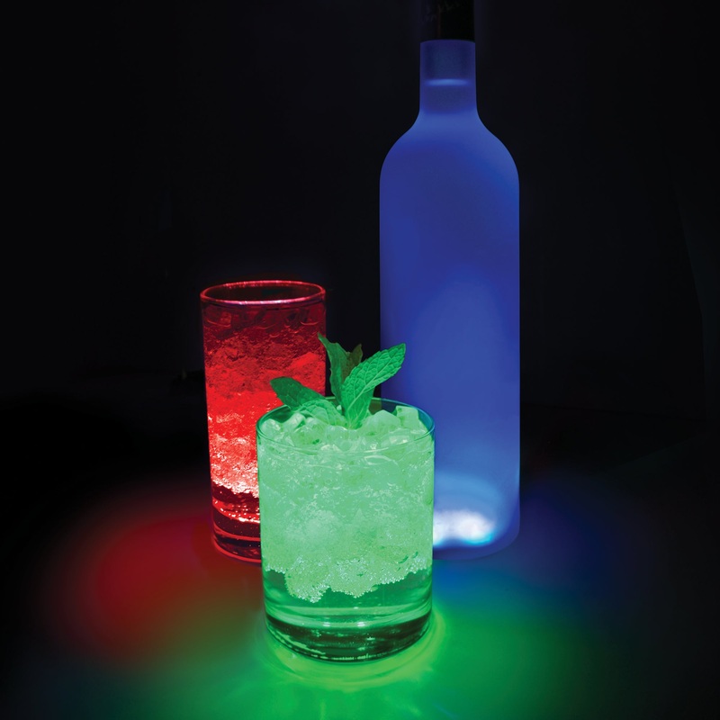 Light Up LED Drink Coasters, Multi-Color LED, Bottle Glorifier, 100 count