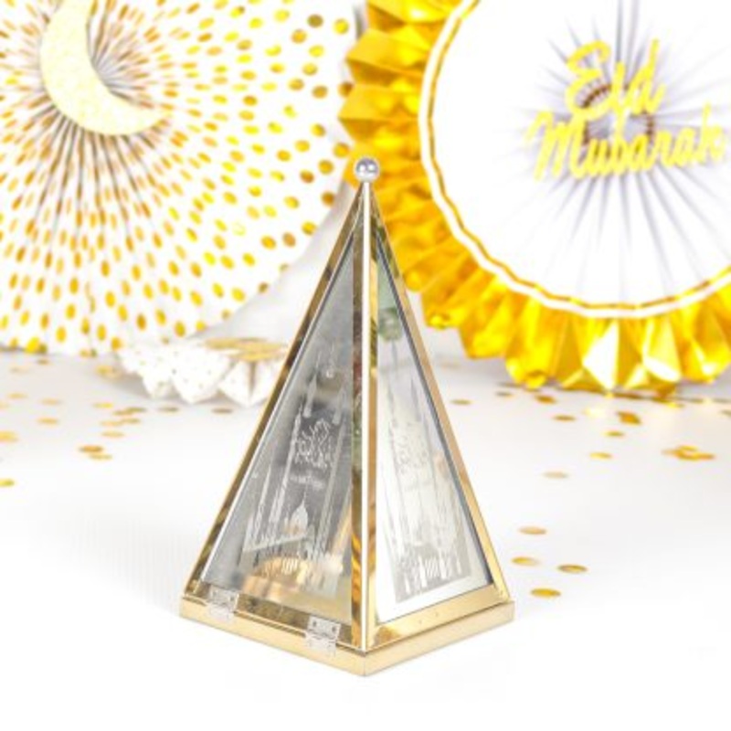 RAMADAN TRIANGLE LANTERN LED + SONGS  SMALL