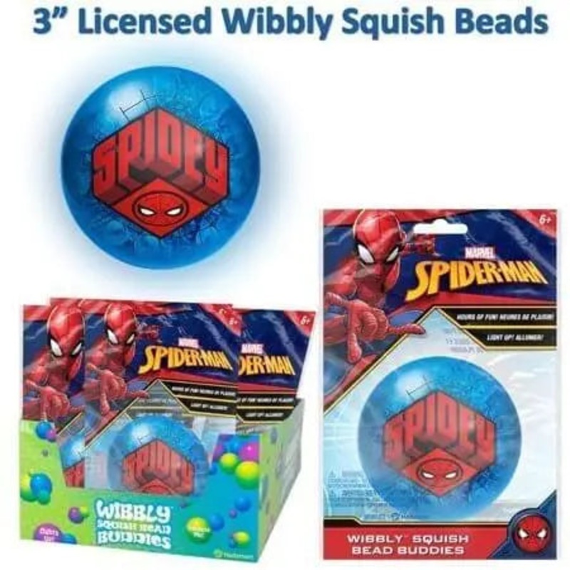 Spiderman - 3" Wibbly Squash Beads with LED