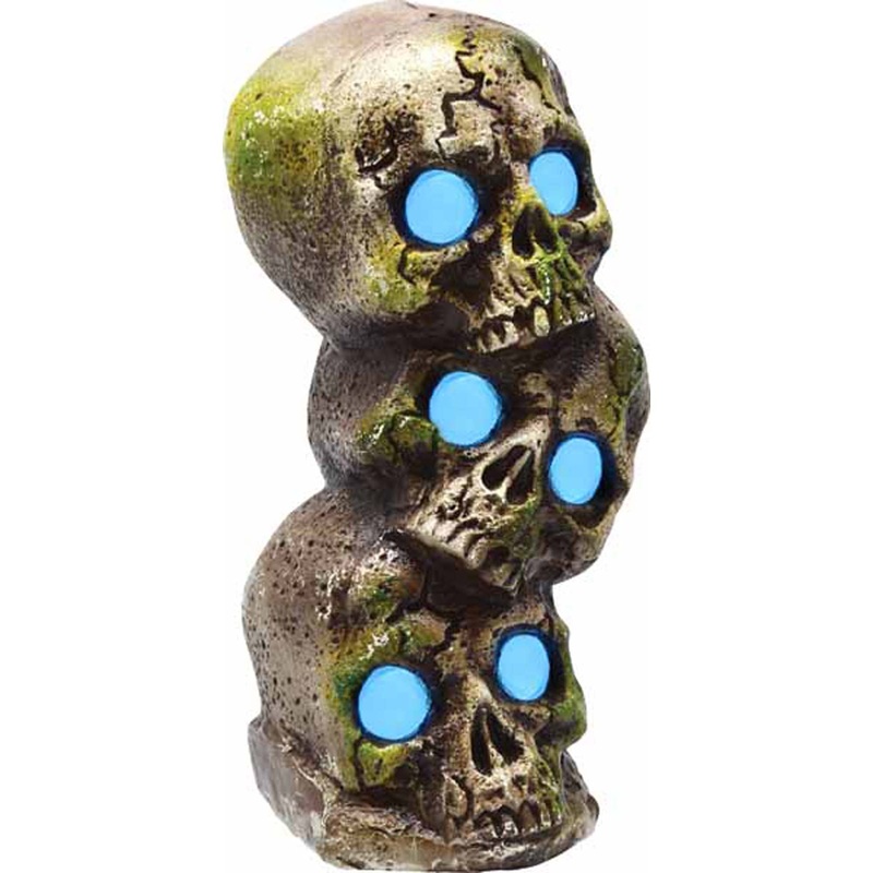 Swampy Skull Stack With LED, 13 Inches, 1 Count
