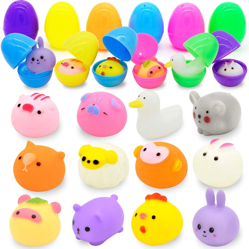 12Pcs Assorted Bath Toys Prefilled Easter Eggs