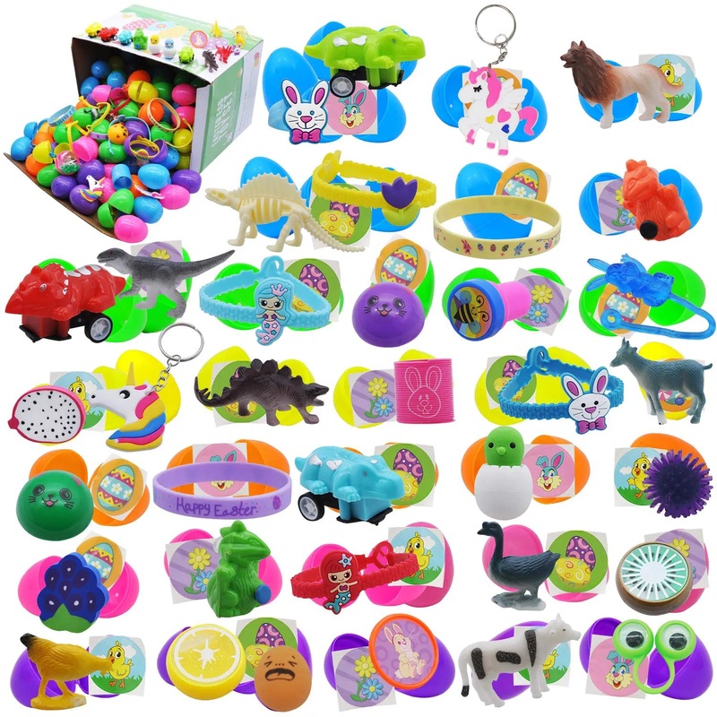 144Pcs Novelty Toys Prefilled Easter Eggs