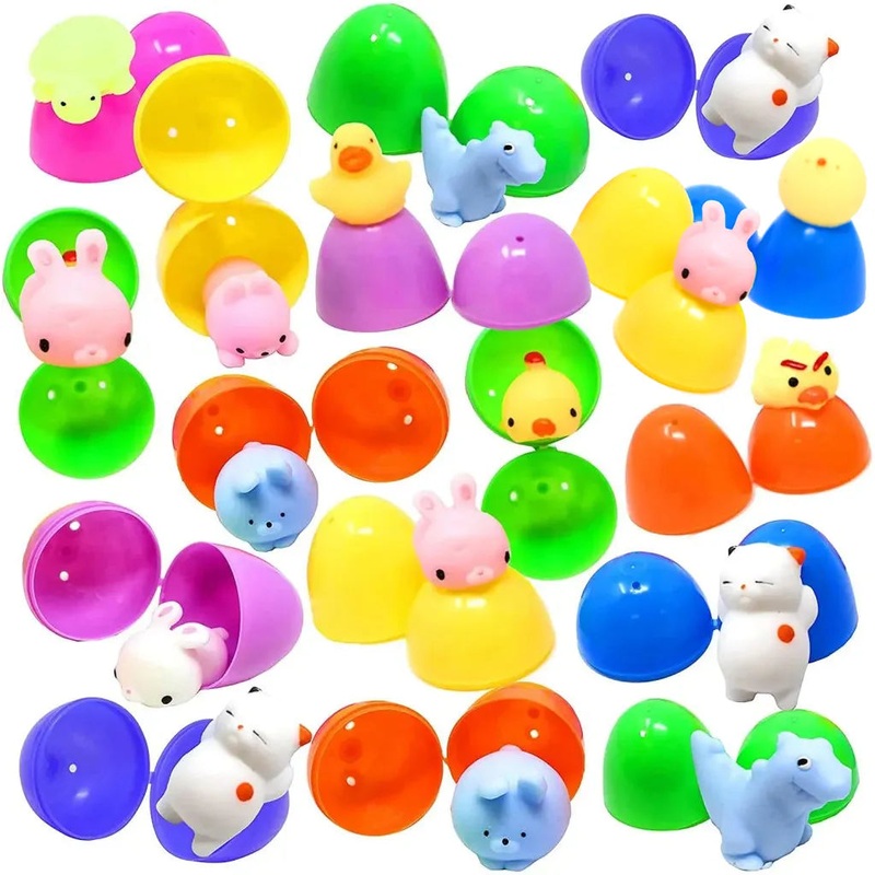 24Pcs Squishy Toys Prefilled Easter Eggs