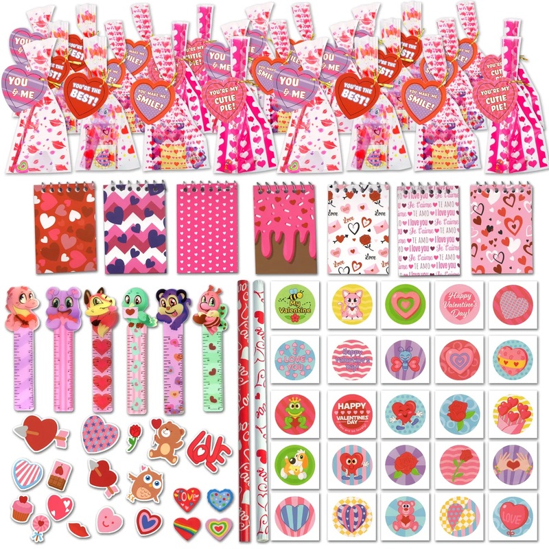 26Pcs Valentines Pre-filled Goody Bag with Stationery