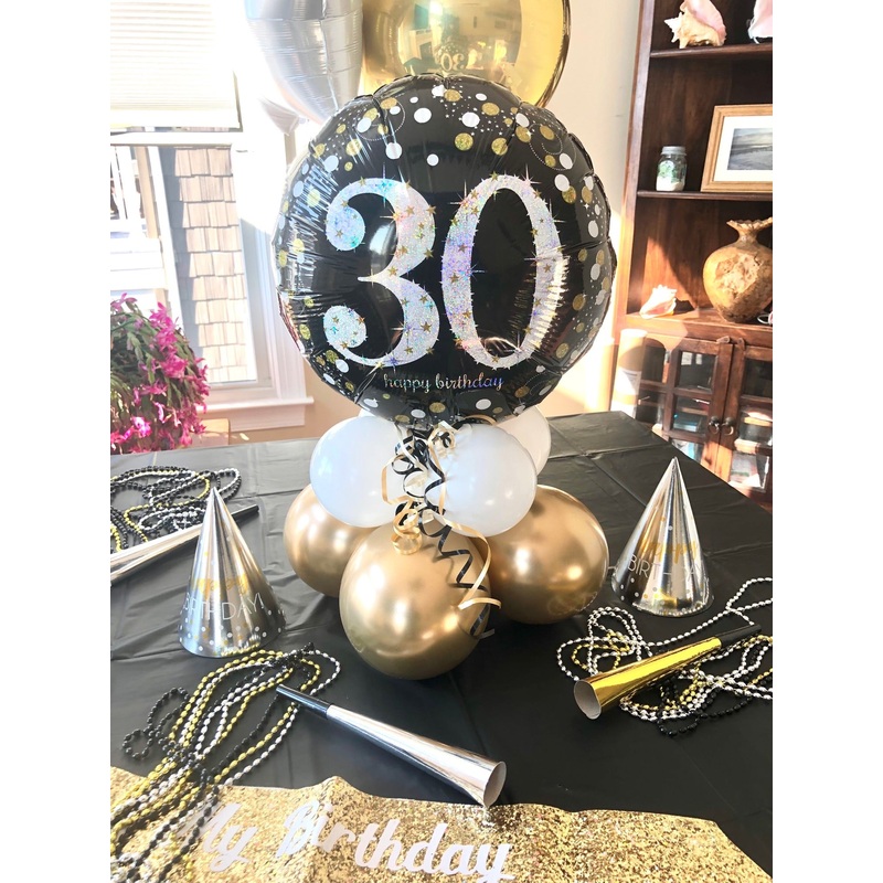 30th Sparkling Birthday Air Filled Center Piece