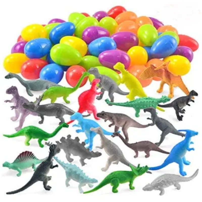 60Pcs Dinosaur Toys Prefilled Easter Eggs