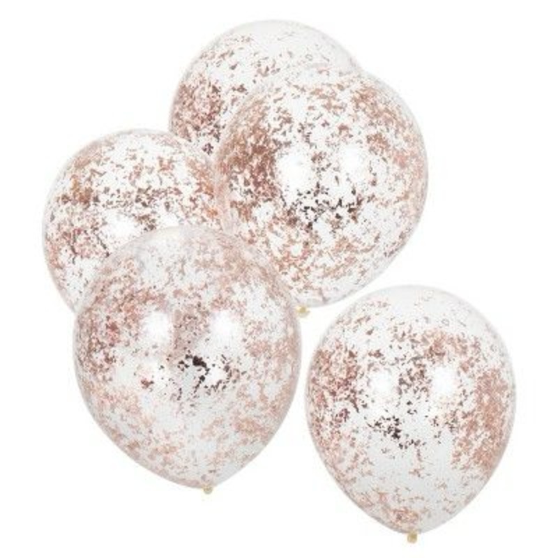Confetti Balloons 5 Pack with HELIUM*