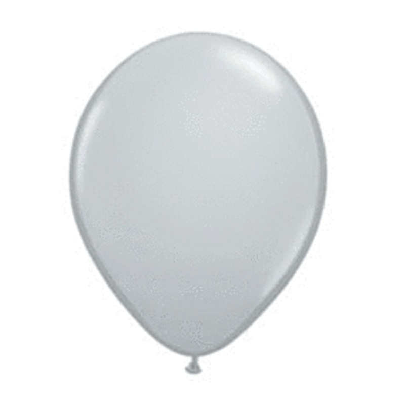 Gray 11 inch Qualatex Profesional Quality Latex Balloon 100 count package