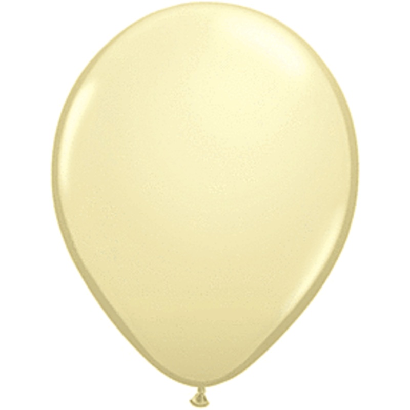 Ivory Silk 5 inch Qualatex Profesional Quality Latex Balloon 100 count package