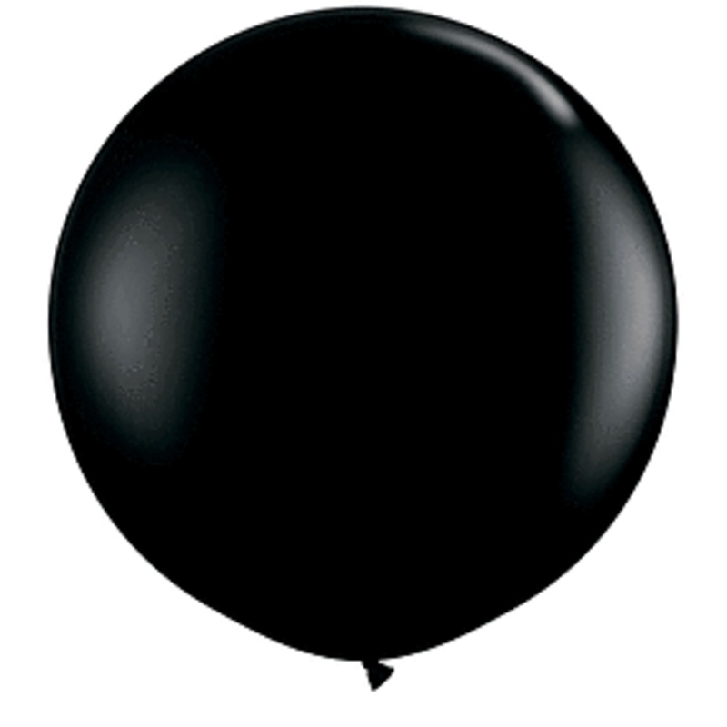 Onyx Black 3 ft  Qualatex Profesional Quality Latex Balloon 2 count package