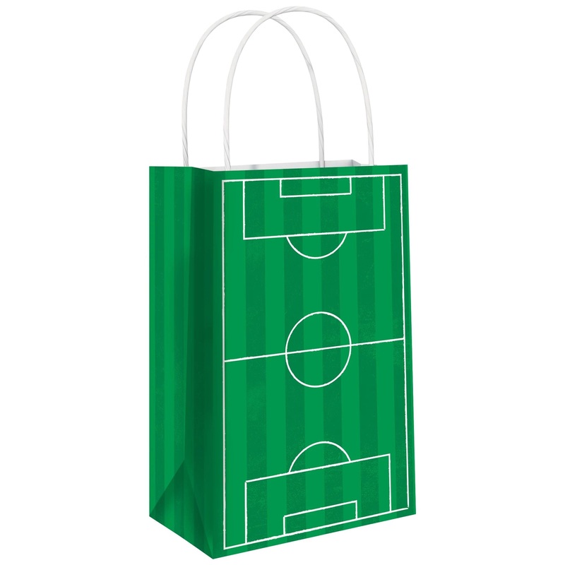 Soccer "Pitch" Paper handled  Kraft gift bag