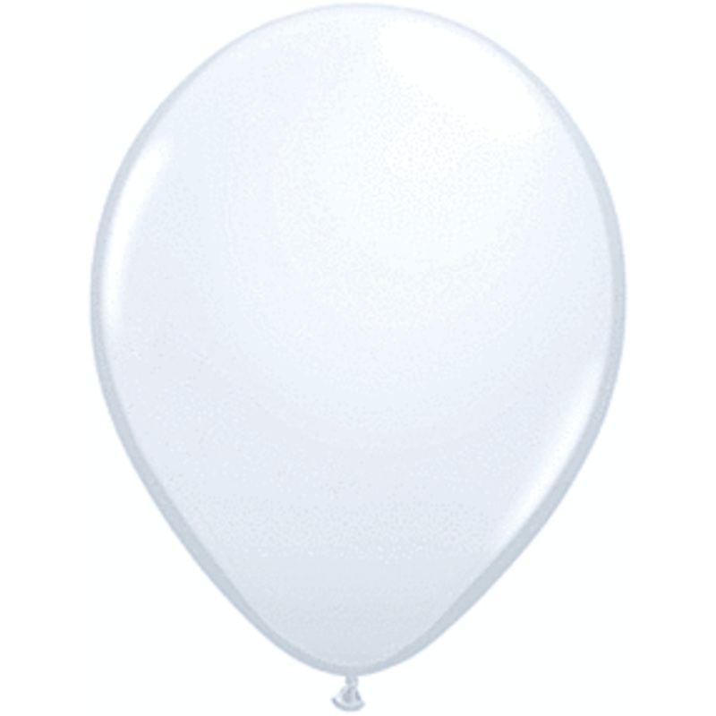 White 5 inch Qualatex Profesional Quality Latex Balloon 100 count package