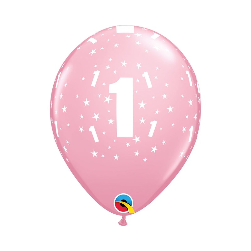 11" QUALATEX RETAIL LATEX AGE 1/PINK (6 BALLOONS PER PACK)