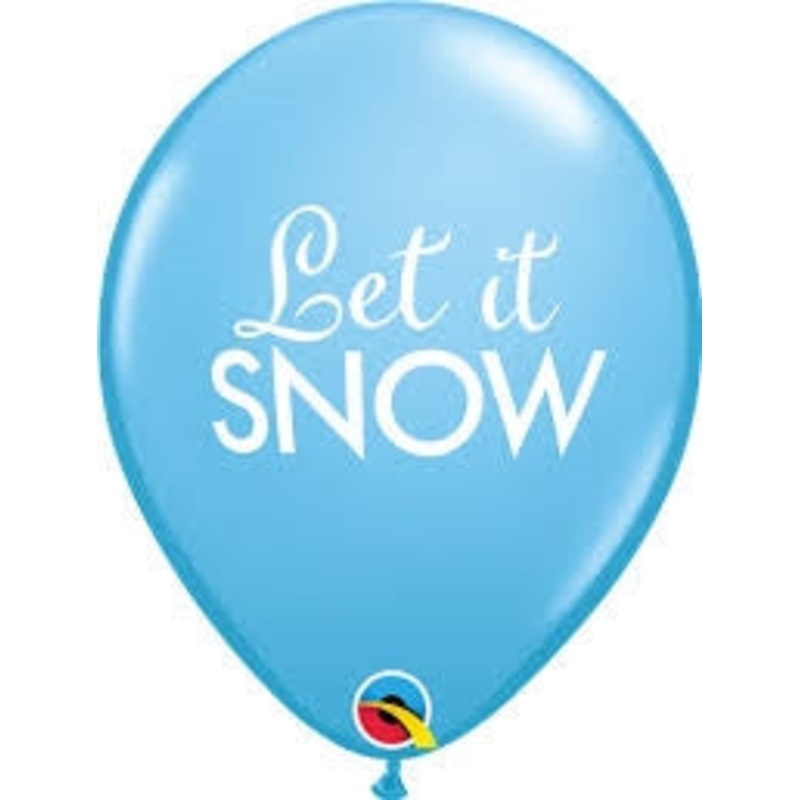 11" RETAIL LATEX SIMPLY LET IT SNOW (6 BALLOONS PER PACK)