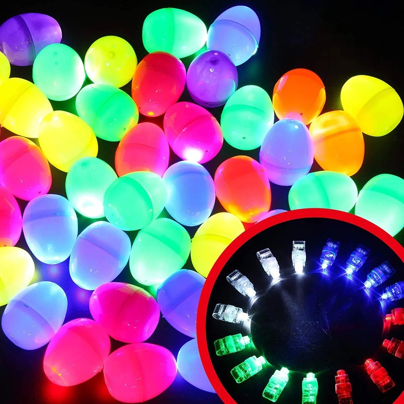 48Pcs Bright Finger Lights Prefilled Easter Eggs