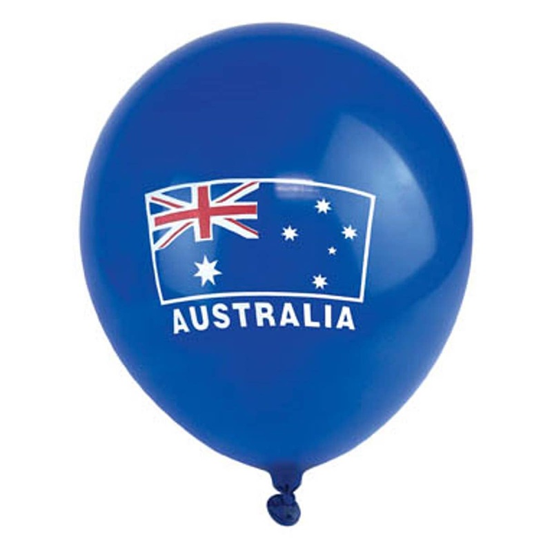 Australian Flag 10 Pack Blue 30cm Latex Balloons