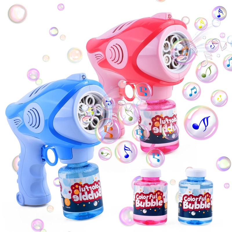 Automatic LED Bubble Maker Gun, 2 Pack