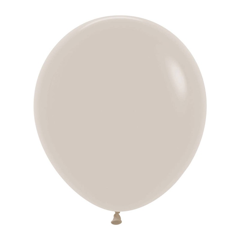 Fashion White Sand 6 Pack 45cm Latex Balloons
