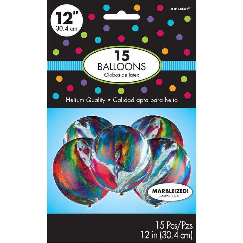 Marble 12 Latex Balloons (15 pack)