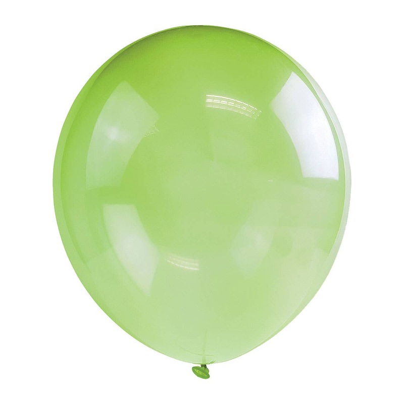 Neon Green 10 Pack 30cm Crystal Latex Balloons