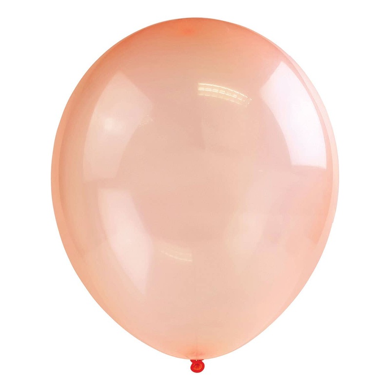 Neon Orange 10 Pack 30cm Crystal Latex Balloons