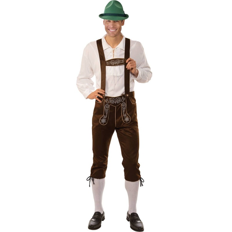 Oktoberfest Brown Lederhosen Plus Size Mens Costume