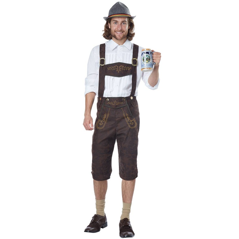 Oktoberfest Mens Bavarian Beer Man Lederhosen Costume