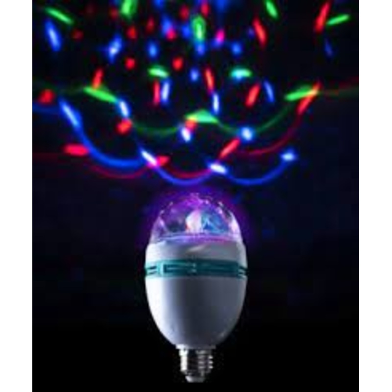 Rotating LED Party Light Bulb