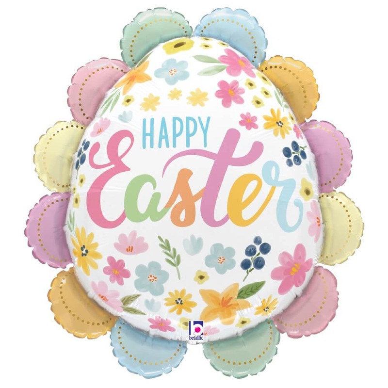 Ruffled Floral Easter Egg 30 Balloon