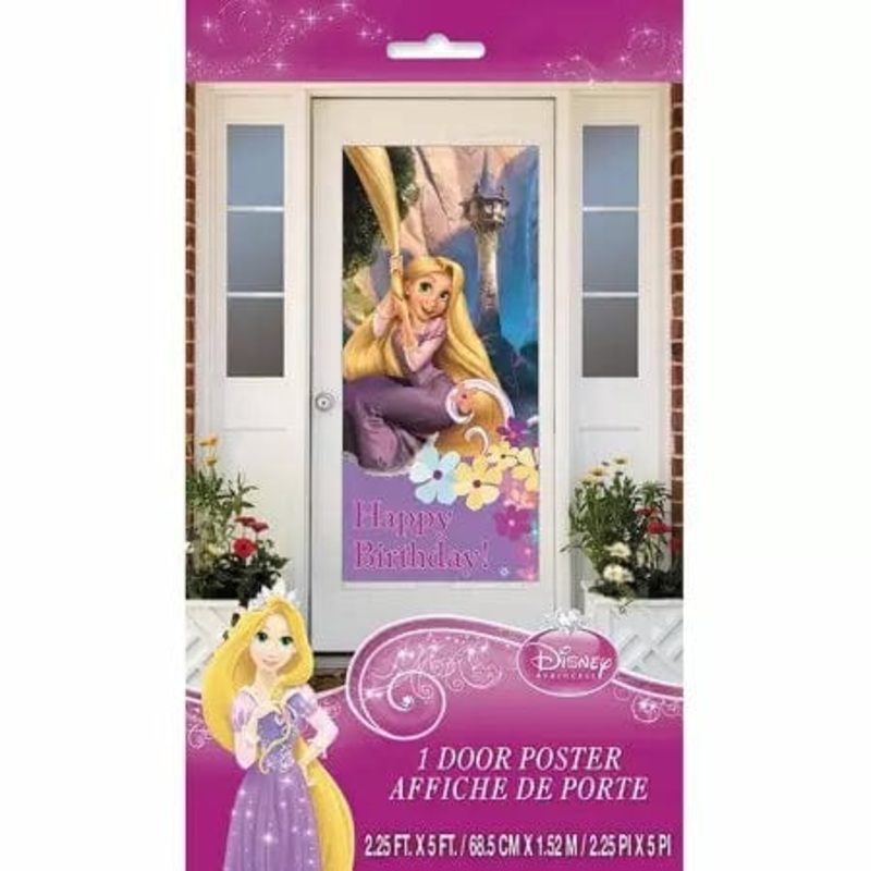 Tangled Happy Birthday Door Poster 60 x 27